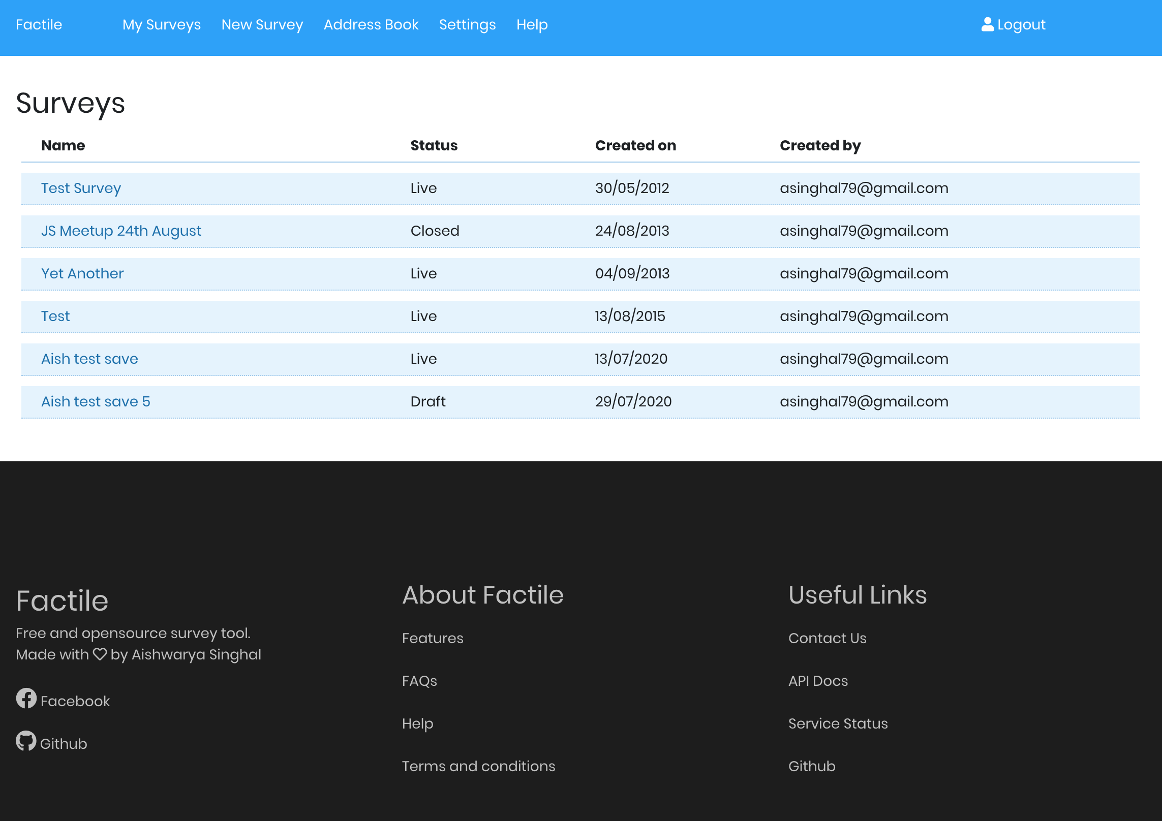 Factile - Free Online Web, iPad and Mobile Survey Tool.